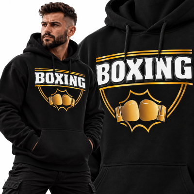BLUZA Z KAPTUREM SPORTY WALKI  BOXING